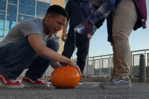 CITY students perform the pumpkin experiment
