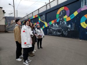 Students visit a site in Hazelwood