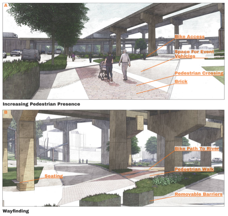 Elliott Kline's rendering of a community portal in Sharpsburg and Etna