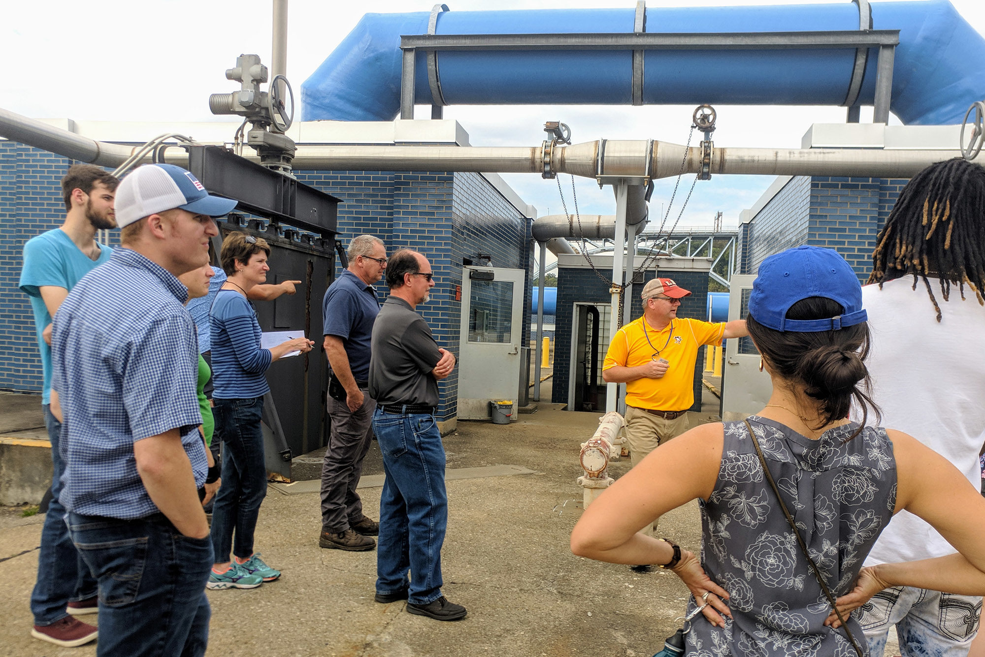 Photo of participants from the fall 2019 NGICP training program visiting ALCOSAN.