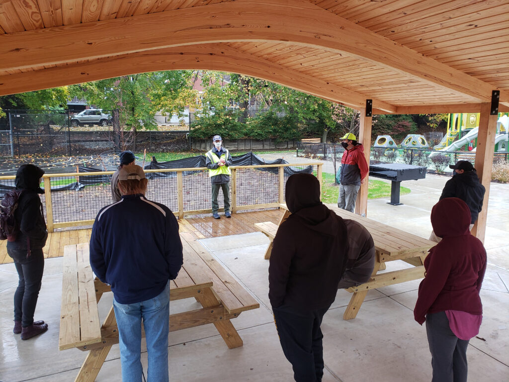 As part of the NGICP course in Fall 2020, professionals visited local project sites in Polish Hill, the Hill District, and Squirrel Hill.