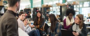 Group of students in a lab